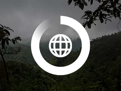 Foto: Diakonia En symbol för klimat på en mörk bakgrund