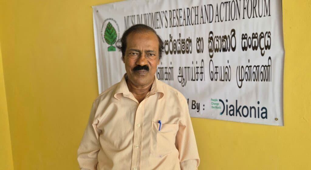 Mr. Chandralingam, a 73-year-old social worker and long-time volunteer for MWRAF