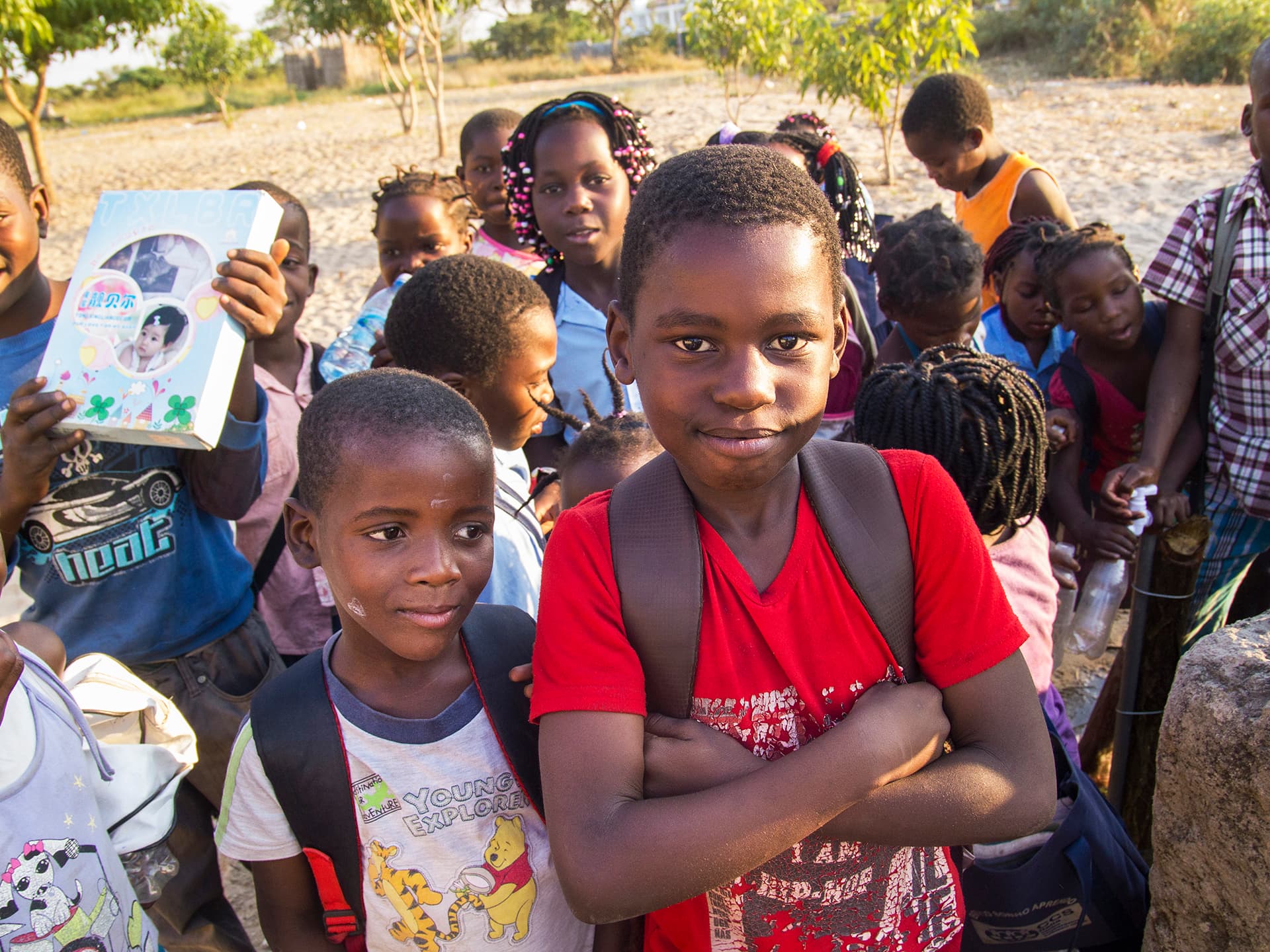 Photo: Diakonia A group of school children looking in to the camera.