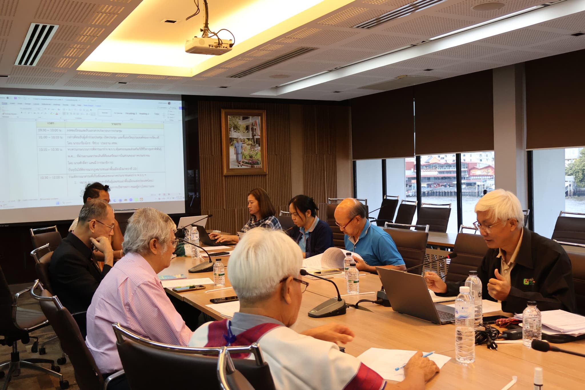 Sakda and senior Indigenous members reviewed the draft Indigenous Peoples bill before the Parliament session.